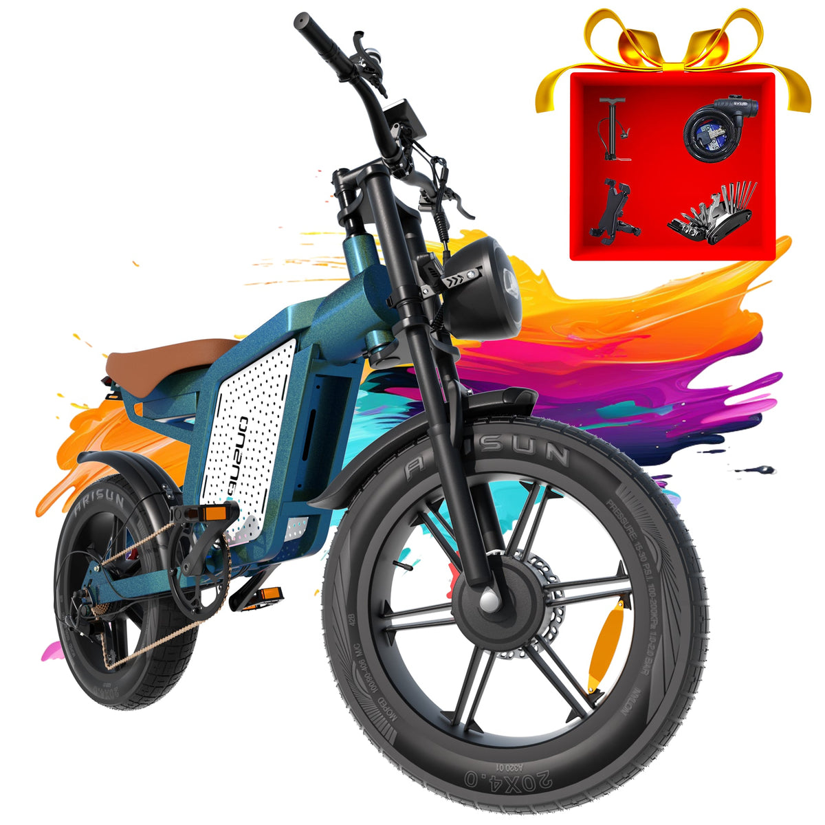 The gift of the Jansno X60 electric bicycle comes with a package