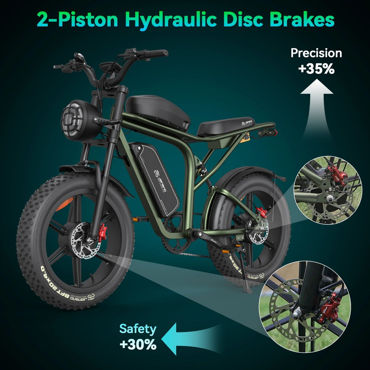 JANSNO X80 All-Terrain Fat Tire Electric Bike - Pre-sale（7.29） - Jansno Ebike UKE-bike